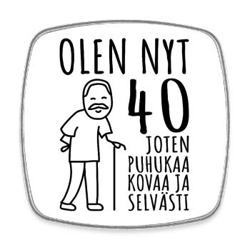 40 Birthday Man 40s I'm 40 Years Old - Square fridge magnet - white - Front