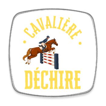 Ripping Rider - Show Jumping - Square fridge magnet - white - Front