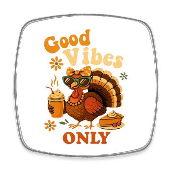 Boire du café Bow Thanksgiving Womens Turquie - Magnet carré - blanc - Devant