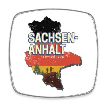 Saxe-Anhalt Allemagne Souvenir d’État - Magnet carré - blanc - Devant