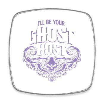 I'll Be Your Ghost Host — Spooky Host Einladung - Viereckiger Kühlschrankmagnet - Weiß - Vorne