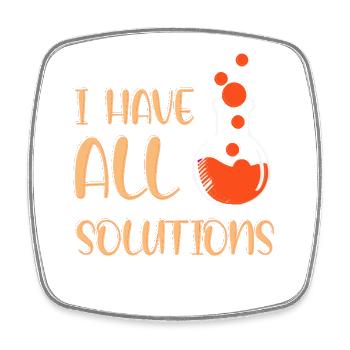 Chemistry Chemist Chemistry Teacher Funny Science - Square fridge magnet - white - Front