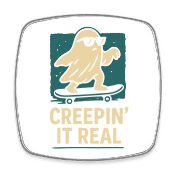 Creepin' It Real Funny Halloween Costume Design - Magnet carré - blanc - Devant