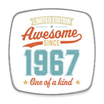 Awesome Since 1967 - Square fridge magnet - white - Front