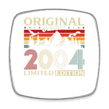 21st Birthday Original October Year 2004 - Square fridge magnet - white - Front