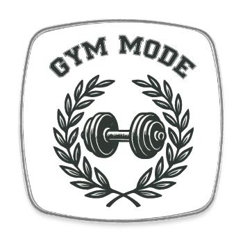 Gymnase Mode Haltère - Magnet carré - blanc - Devant