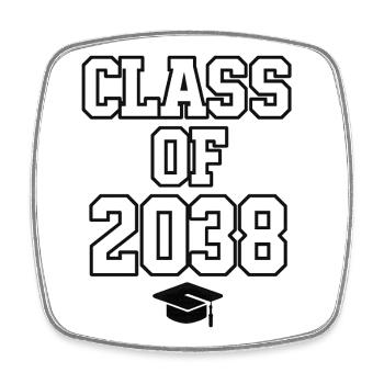 Class of 2038 – Graduation - Square fridge magnet - white - Front