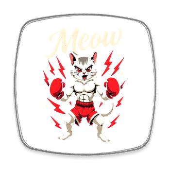 Funny Muay Thai Boxing Muay Thai - Viereckiger Kühlschrankmagnet - Weiß - Vorne