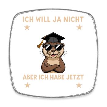 Examen final réussi Otter Matura Graduation - Magnet carré - blanc - Devant