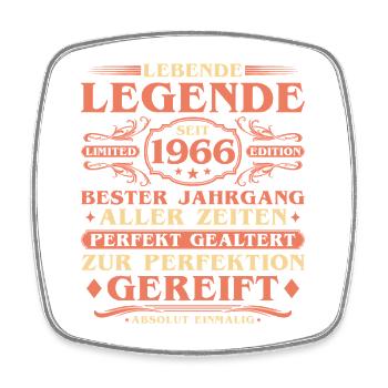 1966 Vintage Born Vintage 60th Birthday - Square fridge magnet - white - Front