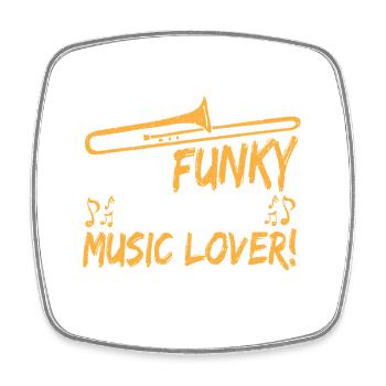 Trombonist Brass Band Marching Band Trombone Trombone - Square fridge magnet - white - Front
