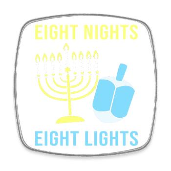 Hanukkah Chanukkah Hanukah - Viereckiger Kühlschrankmagnet - Weiß - Vorne