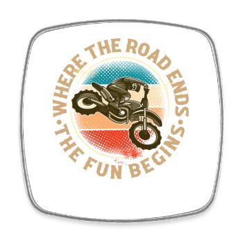Motocross - Square fridge magnet - white - Front
