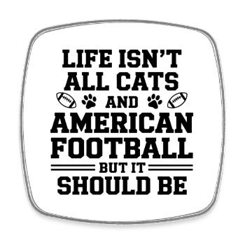 Football Dire Chats Drôle Football Cadeau - Magnet carré - blanc - Devant
