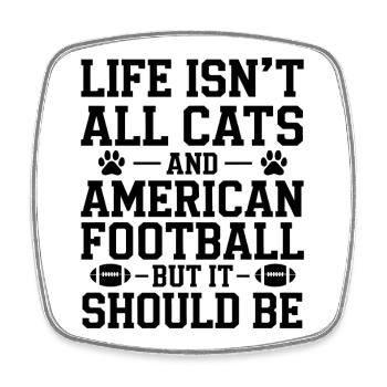 Football Dire Chats Drôle Football Cadeau - Magnet carré - blanc - Devant