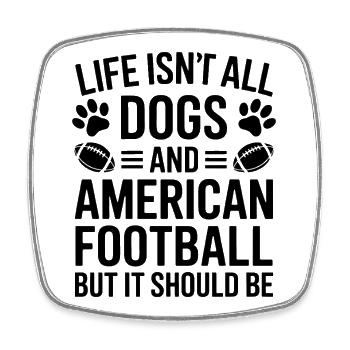 Football Disant Chiens Drôle Football Cadeau - Magnet carré - blanc - Devant