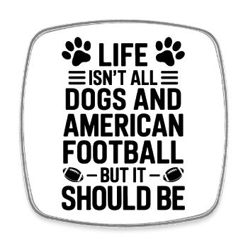 Football Disant Chiens Drôle Football Cadeau - Magnet carré - blanc - Devant