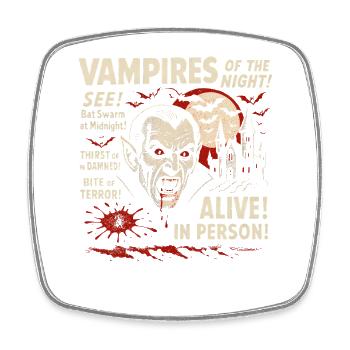 Vampires of the Night Movie Poster Halloween - Square fridge magnet - white - Front