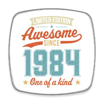 Awesome Since 1984 - Square fridge magnet - white - Front