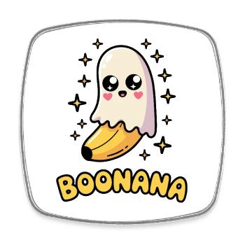 Boonana Halloween Banana - Square fridge magnet - white - Front