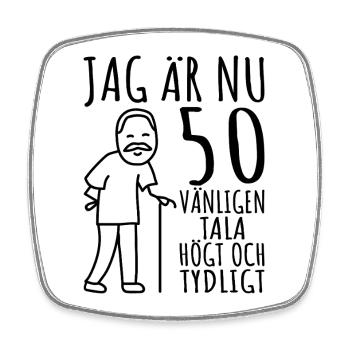 Cadeau 50ème anniversaire 50ème cadeau d’anniversaire pour homme de 50 ans - Magnet carré - blanc - Devant
