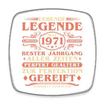 1971 Vintage Né Vintage 55ème Anniversaire - Magnet carré - blanc - Devant