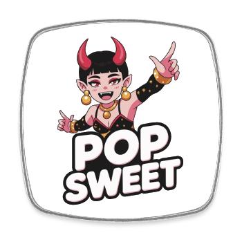 Pop Sweet Devilette - Magnet carré - blanc - Devant