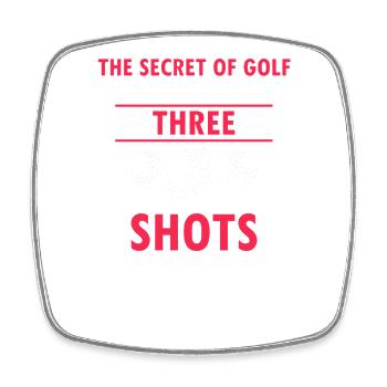 The Secret of Golf Turn 3 Into 2 Funny Strategy - Viereckiger Kühlschrankmagnet - Weiß - Vorne