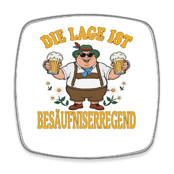 Lederhosen Bière Munich Folksfest Octobre Costume traditionnel - Magnet carré - blanc - Devant