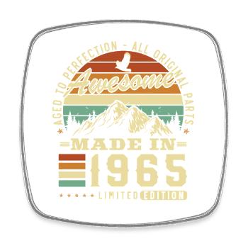 1965 Vintage Rétro Cadeau D'anniversaire - Magnet carré - blanc - Devant