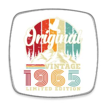 1965 Vintage Rétro Cadeau D'anniversaire - Magnet carré - blanc - Devant