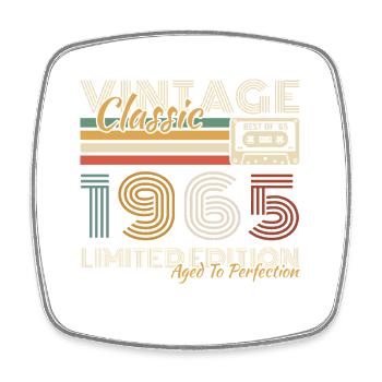 1965 Vintage Rétro Cadeau D'anniversaire - Magnet carré - blanc - Devant