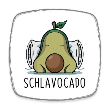 Drôle de Schlavocado Avocat fatigué - Magnet carré - blanc - Devant
