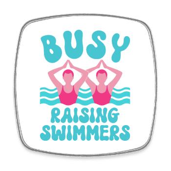 Synchronschwimmen Kunstschwimmen Wassersport - Viereckiger Kühlschrankmagnet - Weiß - Vorne