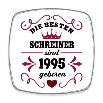 1995 Carpenter Birthday Colleague Work Colleague - Square fridge magnet - white - Front