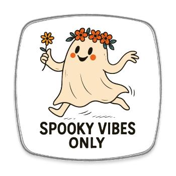 Spooky Vibes Seulement mignon fantôme Halloween Fun - Magnet carré - blanc - Devant