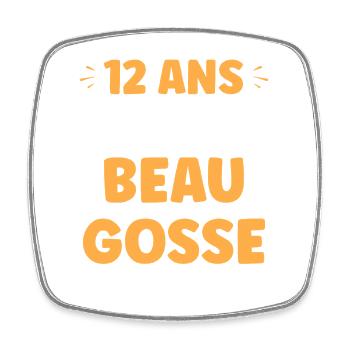 Handsome 12 year old - Square fridge magnet - white - Front