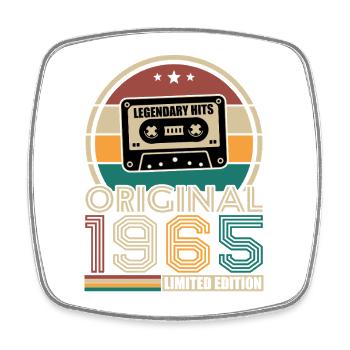 1965 Vintage Rétro Cadeau D'anniversaire - Magnet carré - blanc - Devant