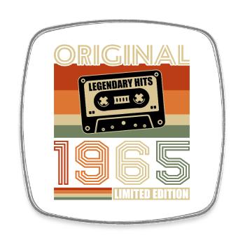 1965 Vintage Rétro Cadeau D'anniversaire - Magnet carré - blanc - Devant