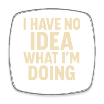 Staying immersed in joy - Square fridge magnet - white - Front