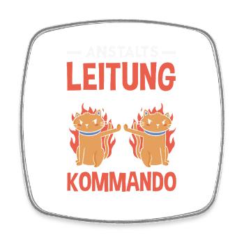 Anstaltsleitung Chef Leitung - Viereckiger Kühlschrankmagnet - Weiß - Vorne