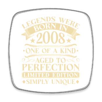 18th Birthday Vintage 2008 Vintage - Square fridge magnet - white - Front