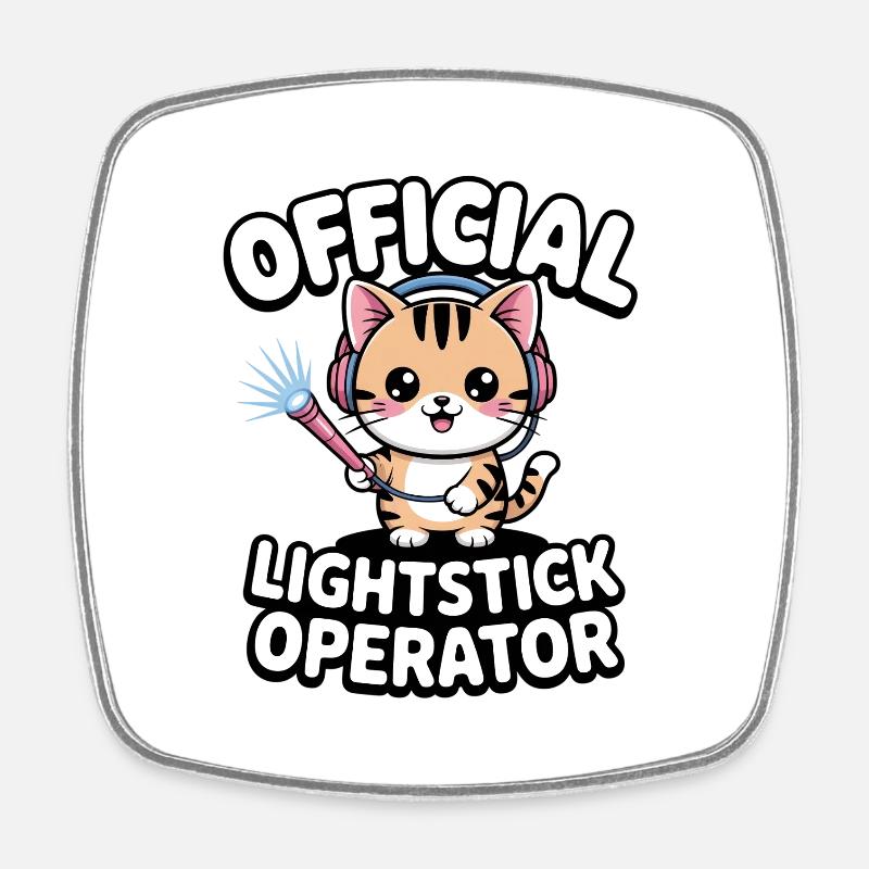 K-Pop Fan Lightstick Korea - Square fridge magnet - white