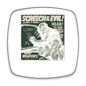 Screech Of Evil Enseignant Affiche de film Halloween - Magnet carré - blanc - Devant