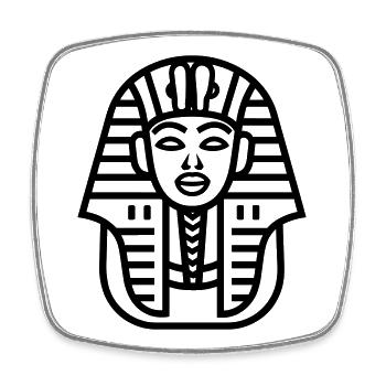 pharaoh - Square fridge magnet - white - Front