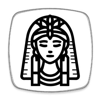 pharaoh - Square fridge magnet - white - Front