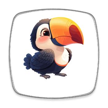 Toucans Toucan - Square fridge magnet - white - Front
