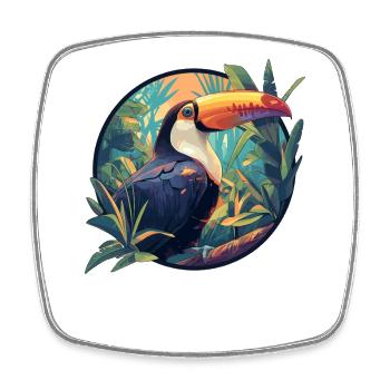 Toucans Toucan - Square fridge magnet - white - Front