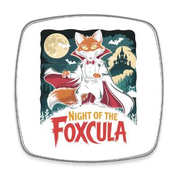 Nuit de Foxcula Renard Halloween Design - Magnet carré - blanc - Devant