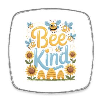 Bee Child Bees and Sunflowers Nature Design for - Square fridge magnet - white - Front